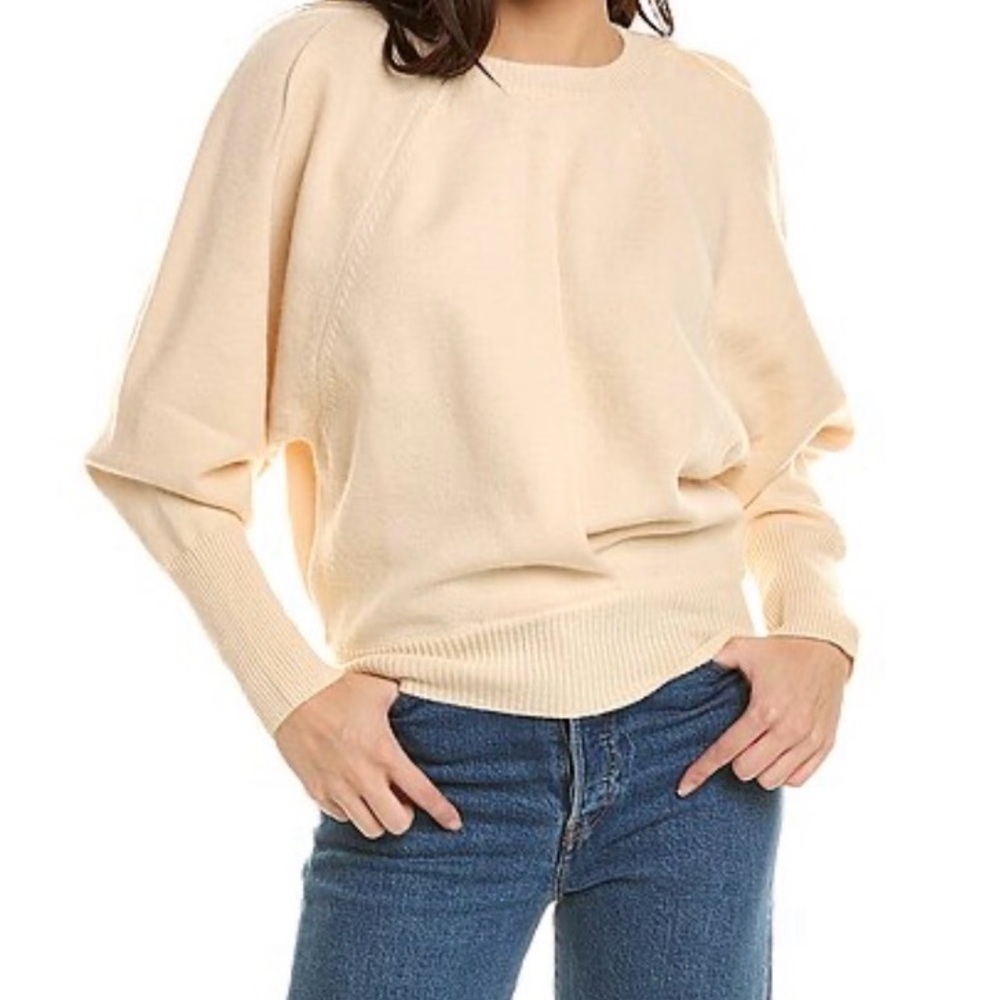 Elan Light Beige Crew Neck Sweater